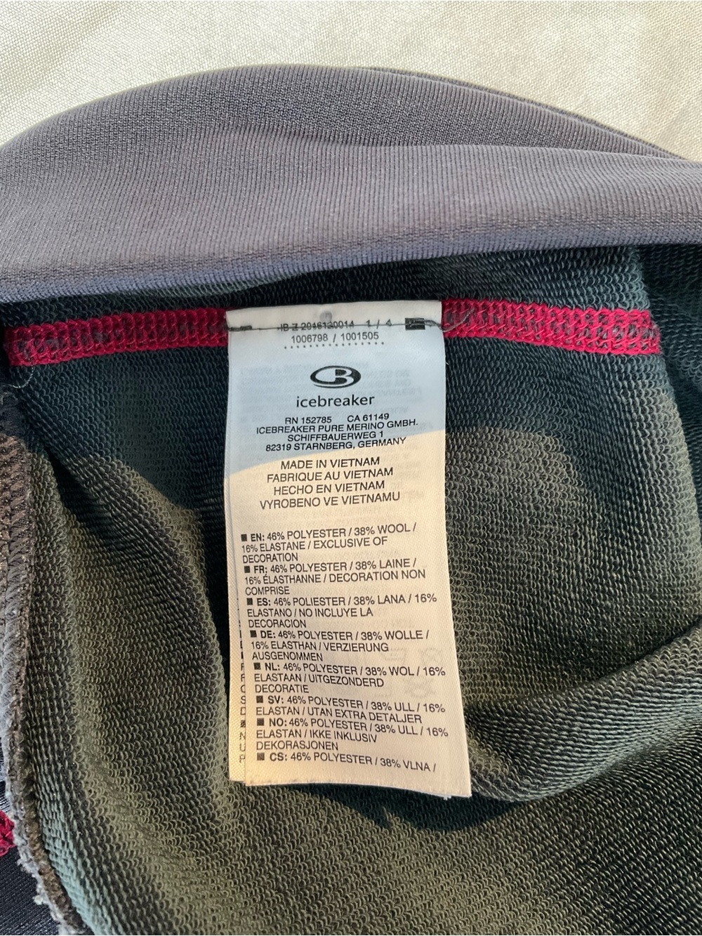 Icebreaker Charcoal Gray Merino-Blend Performance Leggings - Picture 7 of 7